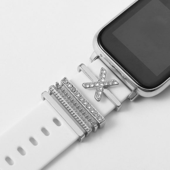 Suitable For Silicone Strap With Diamonds 26 English Letters Fashion Alloy Strap - Image 8