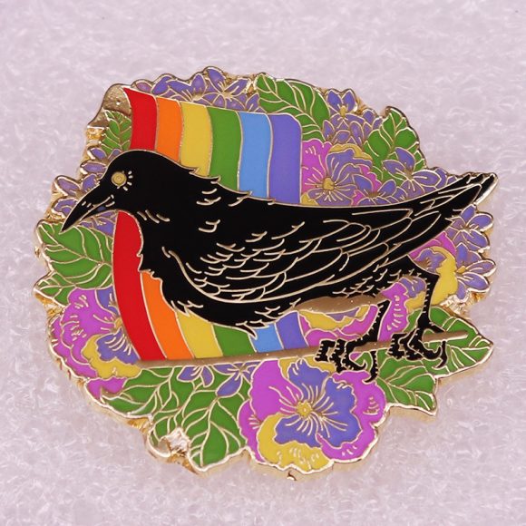 Cartoon Rainbow Metal Brooch - Image 3