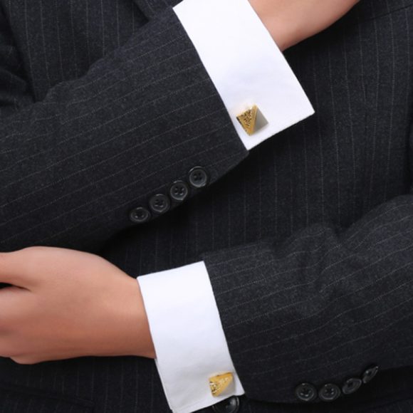Square Pattern Gold And Silver Two-tone High Quality French Cufflink Pure Copper Metal Buttons - Image 10