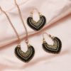 Colored Rope Winding Earrings Necklace Two-piece Set - Image 5