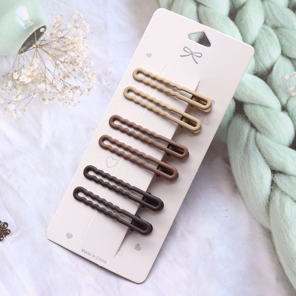 Coffee Color Series Barrettes Girl Side Clip Duckbill Clip Internet Celebrity - Image 9