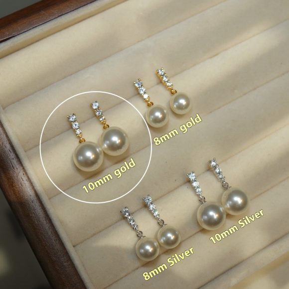 Pearl S925 Silver Stud Earrings For Women - Image 7