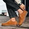 Outdoor Versatility For Traveling Suede British Style Leather Sneakers - Image 3