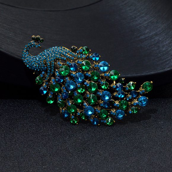 Colorful Peacock Women's Metal Brooch - Image 6