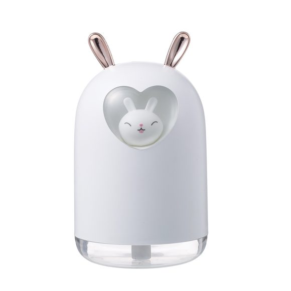 Lovely Rabbit Air Humidifier 300ML Cute Pet Ultrasonic Cool Mist Aroma Oil Diffuser Romantic Color LED Lamp USB Humidificador - Image 3