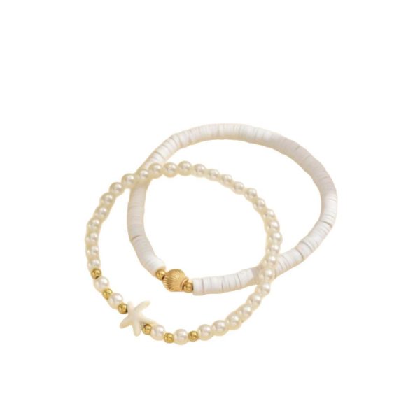Five-pointed Star Pearl Twin Anklet - Image 3