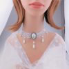 Personalized Multi-layer Crystal Lace Necklace Bone Chain - Image 7
