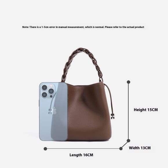 Hand-woven Fashion Mini Cross Body Bucket Bag - Image 6