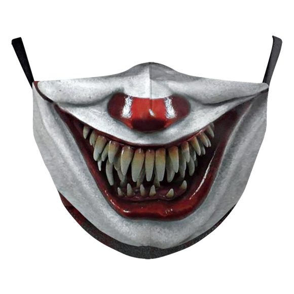 Digital Printing Halloween Funny Face Skull Double-layer Mask - Image 4