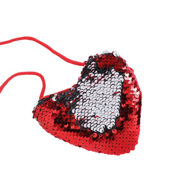 Sequined purse love lanyard shoulder diagonal package - Image 4