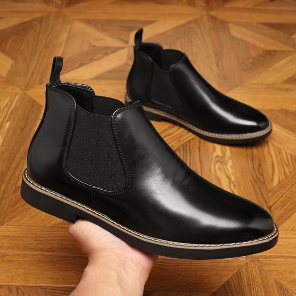 Formal Pointed-toe Leather Boots - Image 4