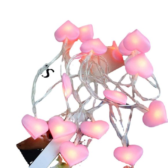 Fabric Love Lighting Chain Decorative Heart-shaped Romantic - Image 4