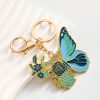 Creative Personality Brass Ancient Style Hollow Flower Butterfly Keychain Pendant - Image 4