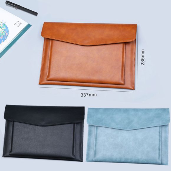 A4 File Bag Contains Large Capacity Double-layer Leather Protective Sleeve - Image 6