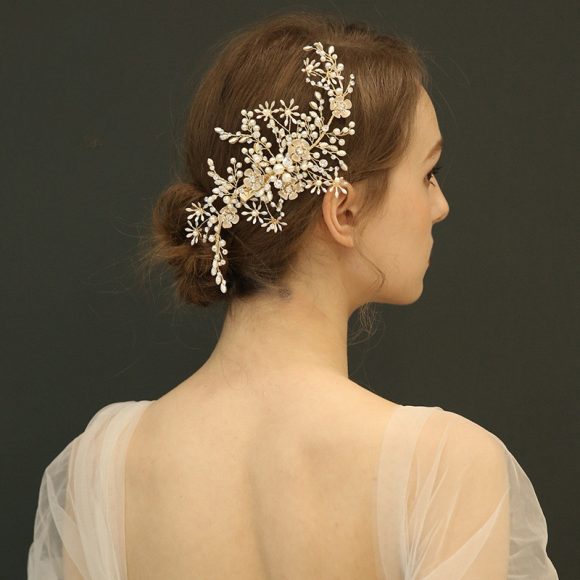 Bridal Headdress Handmade Hair Carson Tied Women's Side Clip - Image 5