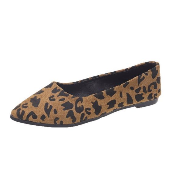 Fashion Flat Pointed Toe Shoes Leopard Print Women Flat Pumps - Image 6