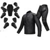Wind-proof Motorcycle Leather Pants Suit For Men And Women - Image 7