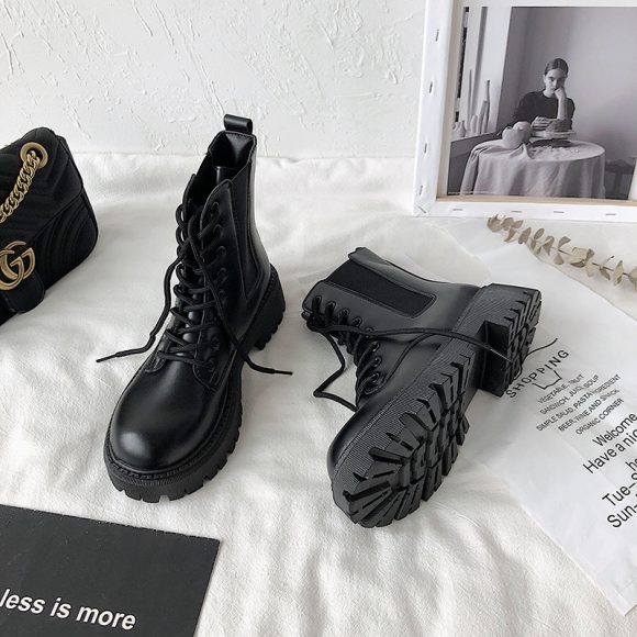 Internet Celebrity Thin Martin Booties Female Fashion - Image 3