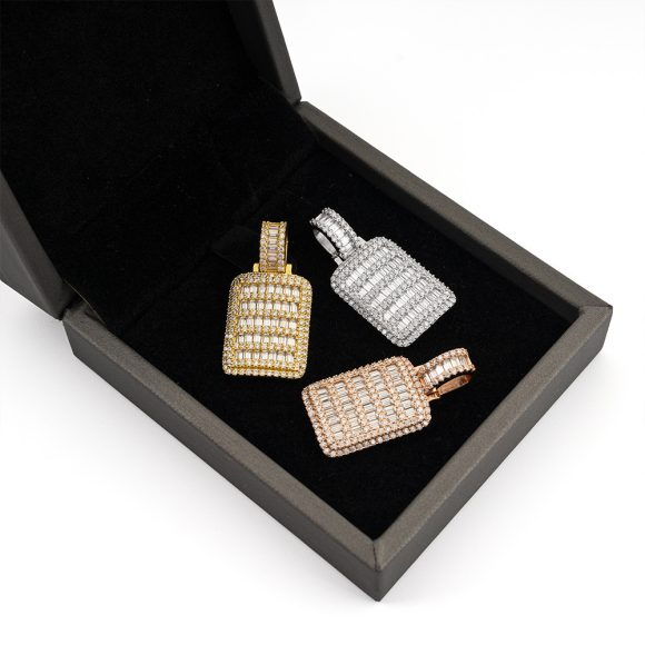 S925 Silver Inlay Pendant Hip Hop Jewelry - Image 2