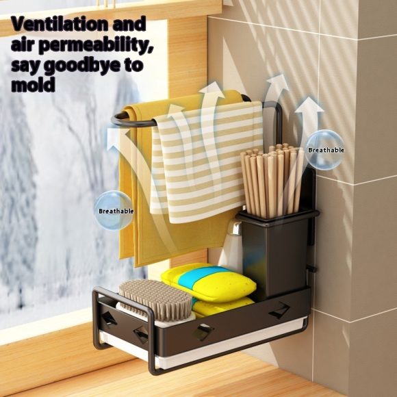 Rag Kitchen Supplies Chopsticks Draining Basket Storage Rack - Image 4