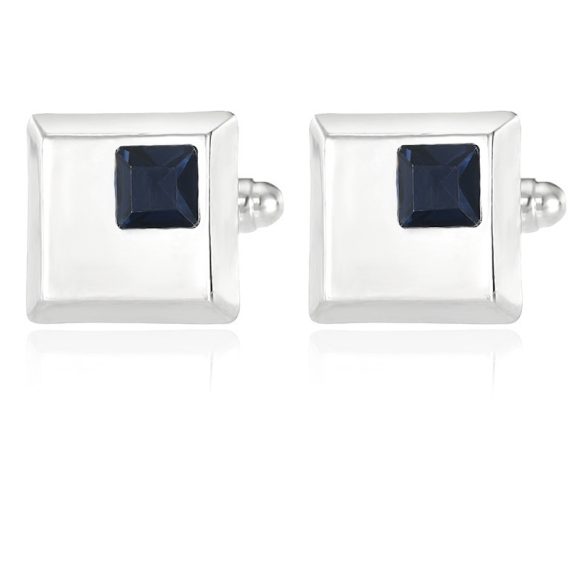 Alloy Spot Drill Fashion Men's Square Cufflinks - Image 2