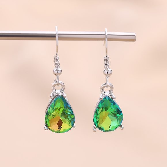 Color Zircon Atmospheric Shiny Ear Studs - Image 9