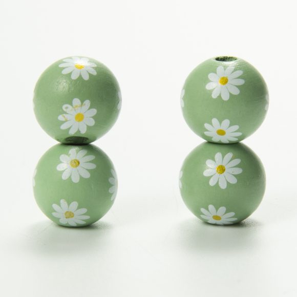 Source Factory Small Daisies Colorful Wood Beads Hemp Rope Flow Hematwood Bead String Handmade - Image 5