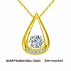 White Gold Plated Drop-shaped Diamond-embedded Smart Pendant Necklace - Image 5