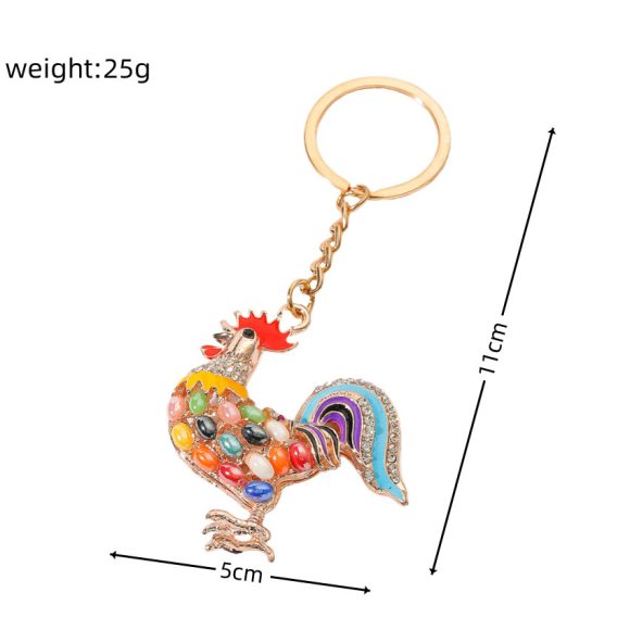 Chante Clair Key Ring Pendant Alloy Dripping Oil Diamond - Image 3