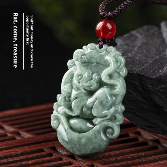 Natural A Cargo Jade Zodiac Rat Ox Tiger Rabbit Dragon Snake Horse And Sheep Monkey Chicken Dog Pig Jade Pendant Ornaments Wholesale - Image 3