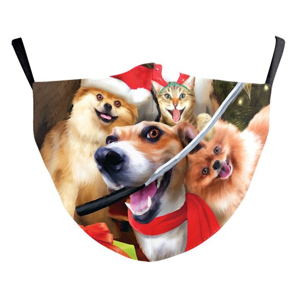 Christmas Digital Printing Double-layer Dust Mask - Image 2