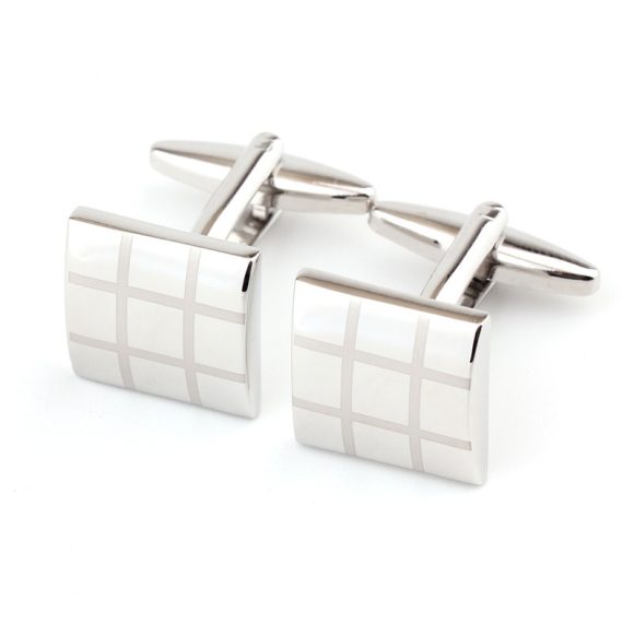 Square Plaid French Shirt Men's Cufflinks Cufflink - Image 6