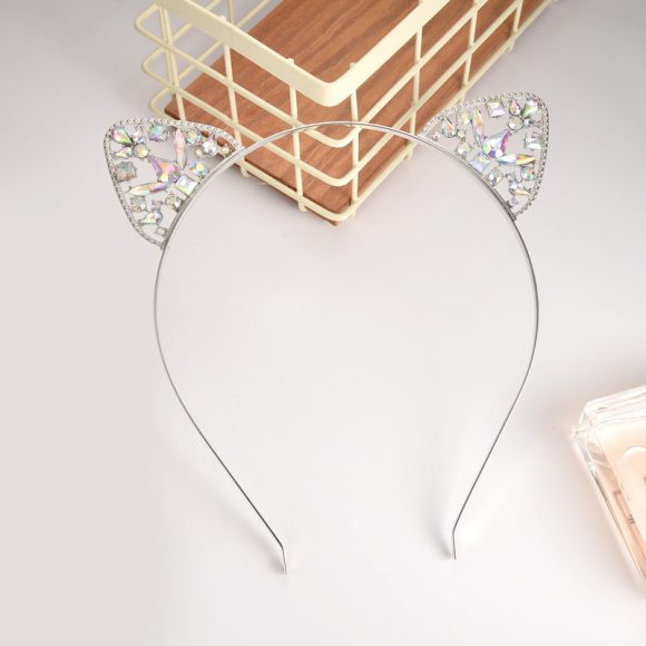 Alloy Spot Drill Rabbit Ears Hair Hoop Headdress - Image 7