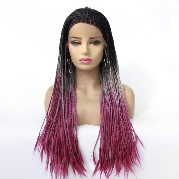 Europe Lady Double Braided Wig Black Fro - Image 2