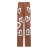 Love graffiti women high waist straight slim jeans - Image 3