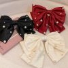 French Light Luxury Star Point Pearl Bow Net Red Headdress Hair Accessories - Image 2