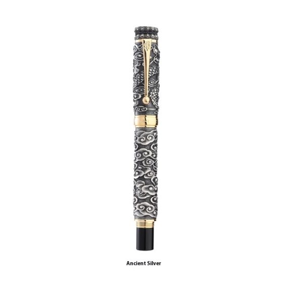 Retro Chinese Style Relief 18K Gold Plated Tip Gift Pen Two Colors - Image 4