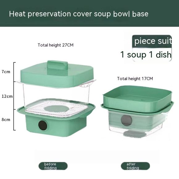 Multi-layer Dish Cover Heat Preservation Kitchen Cover Dining Table Leftover Storage Box Transparent Stack Cooking Hood Steamer - Image 6