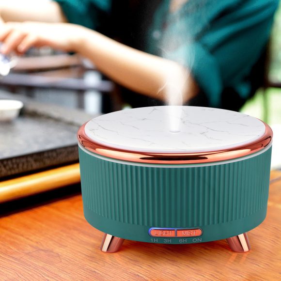 Ultrasonic Aroma Diffuser Wood Grain Home Mini 500ml Humidifier Desktop Large Capacity Essential Oil Diffuser - Image 2