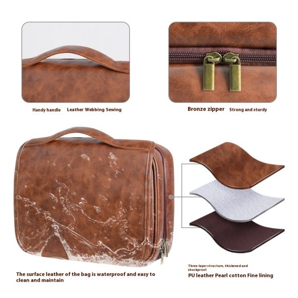 Men's Business Pu Wash Large Capacity High Sense Storage Bag - Image 8