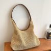 Retro Straw Woven Tote Bag Shoulder Large Capacity Beach Bag - Image 9