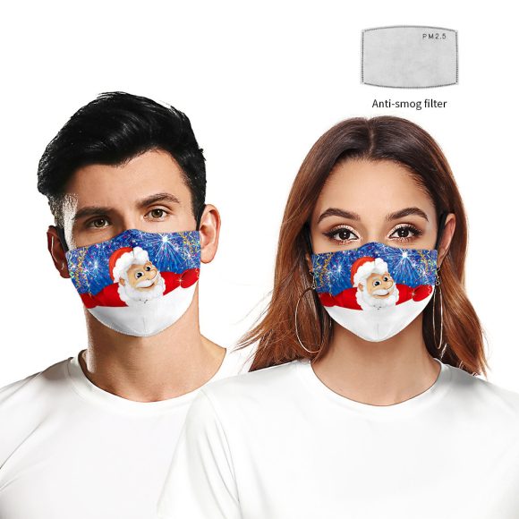 Christmas Digital Printing Double-layer Dust Mask - Image 10