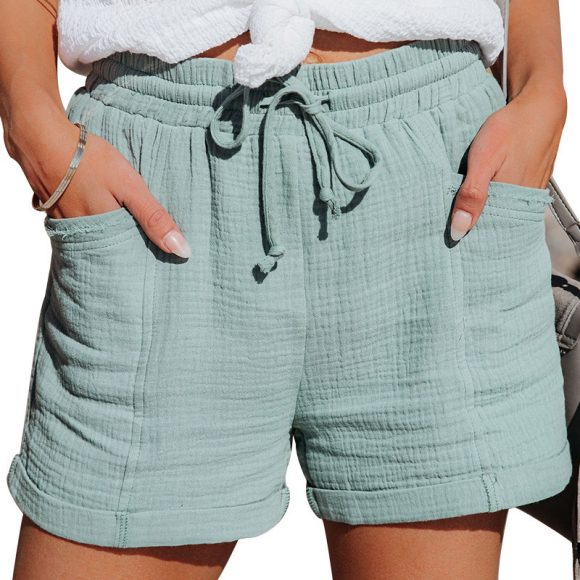 Women's Amazon Wish High-waisted Wide Loose Leg Shorts Women - Image 4