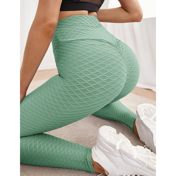 Jacquard Stretch Fitness Pants High Waist Tight Exercise Yoga Pants - Image 3