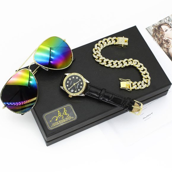 Sunglasses Women's High Sense Bracelet Watch Suit - Image 3