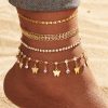 Butterfly Summer Beach Style Anklet Five-piece Set - Image 6