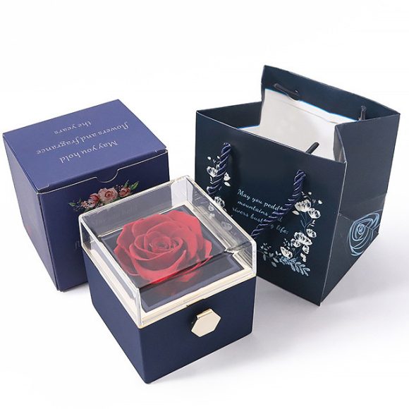 Rose Rotating Jewelry Box Necklace - Image 2