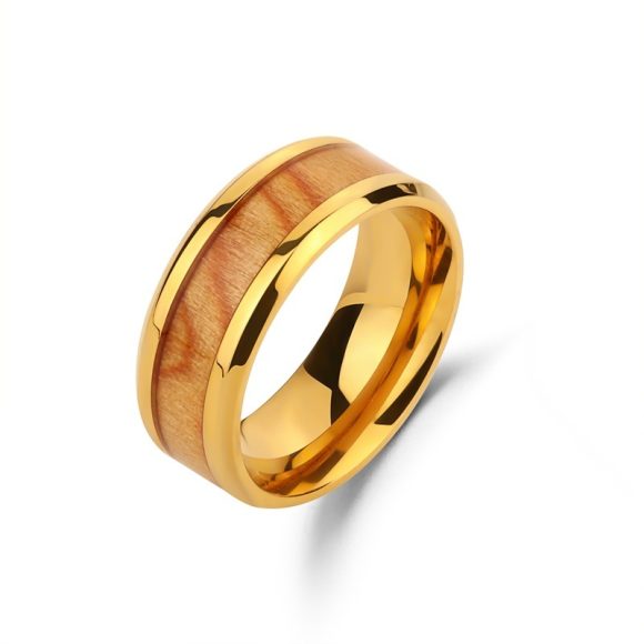 New Fashion Simple European And American Wood Leather Ring - Image 8
