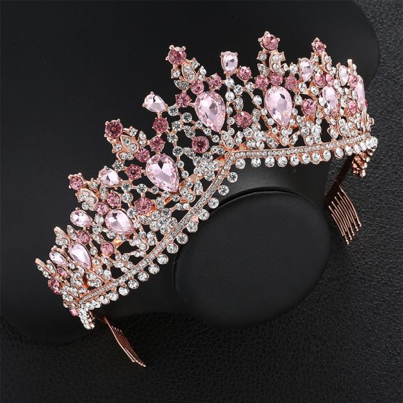 Baroque Bridal Crown Headdress Rhinestone Princess Formal Dress Accessories - Image 6
