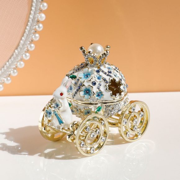 Creative Princess Carriage Cherry And Bunny Ornament Storage Box - Image 2